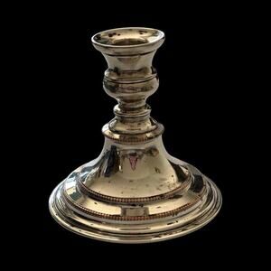 I.F.S LTD Silver Plated Candle Holder Made in England Weighted Antique
